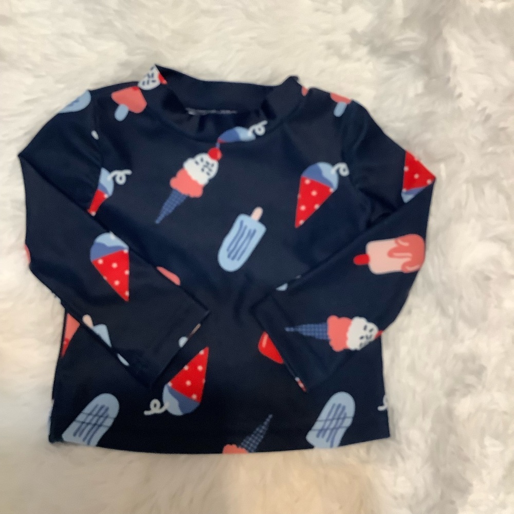 Carter’s Just One You Popsicle Print Girls’ long sleeve RASH GUARD Top/Shirt|6m